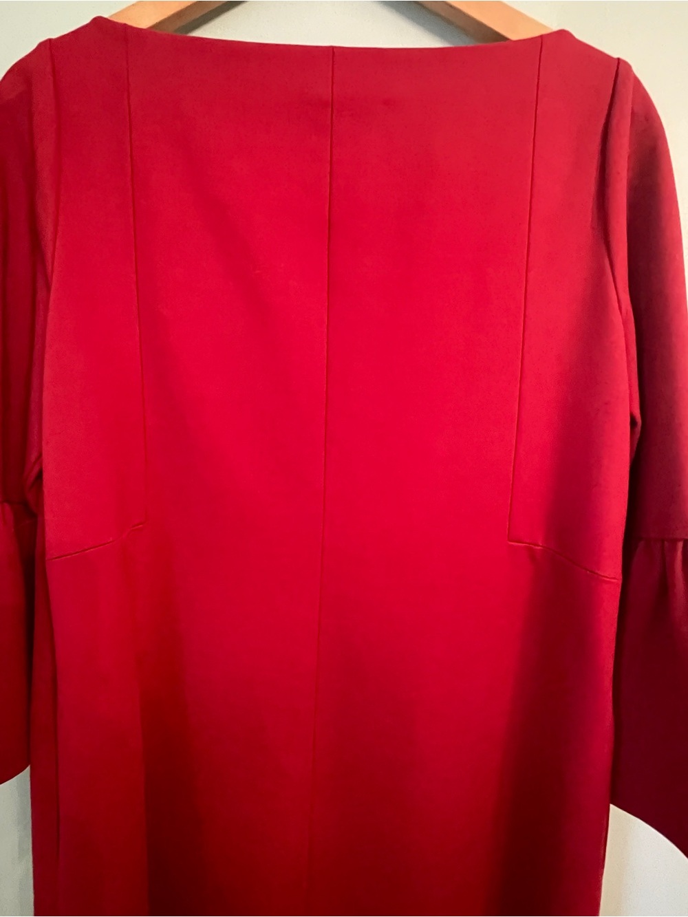 Lafayette 148 New York Red Bell Sleeve Dress - Picture 3 of 4
